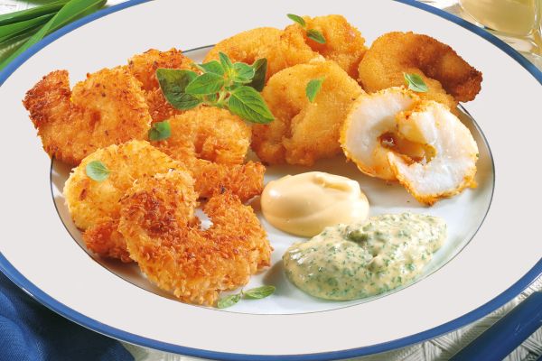 Scampi-Zweierlei mit Dip