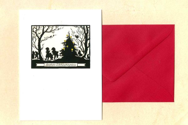 Weihnachtskarte Waldweihnacht