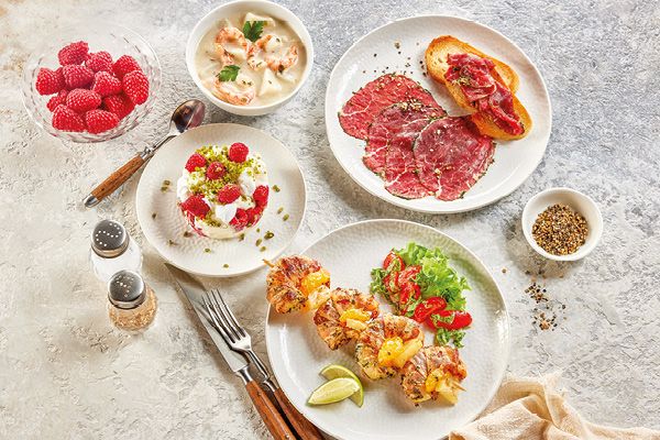 4-Gänge Menu Kösers Scampi-Spieße für 2