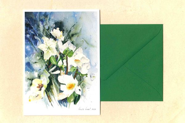 Weihnachtskarte Winterblüten