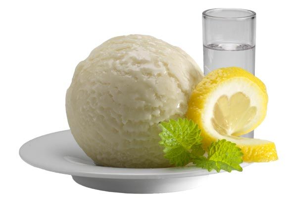 Wodka-Zitronen-Sorbet, Italienisches Eis