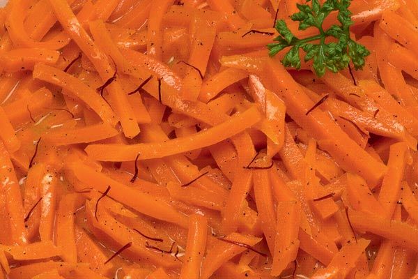 Karotten in Safran-Vanille-Butter