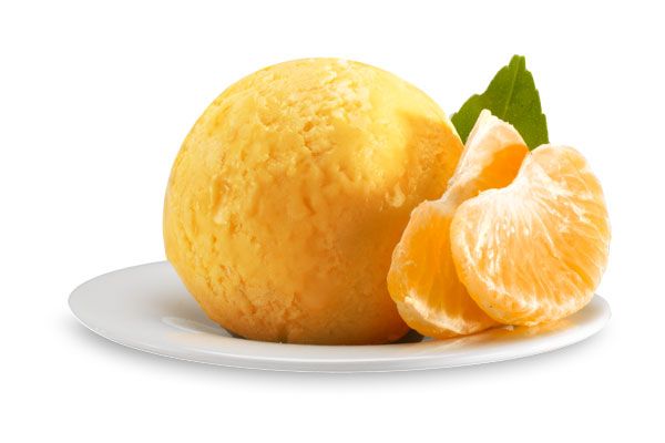 Mandarinen-Sorbet, Italienisches Eis