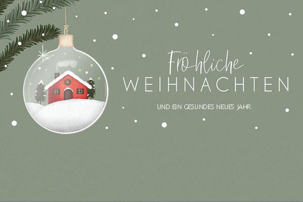 Weihnachtskarte "Redhouse"