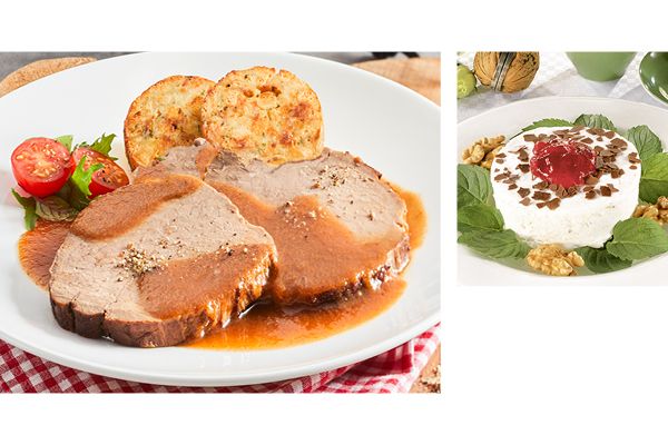 Menu Sauerbraten mit Serviettenknödel